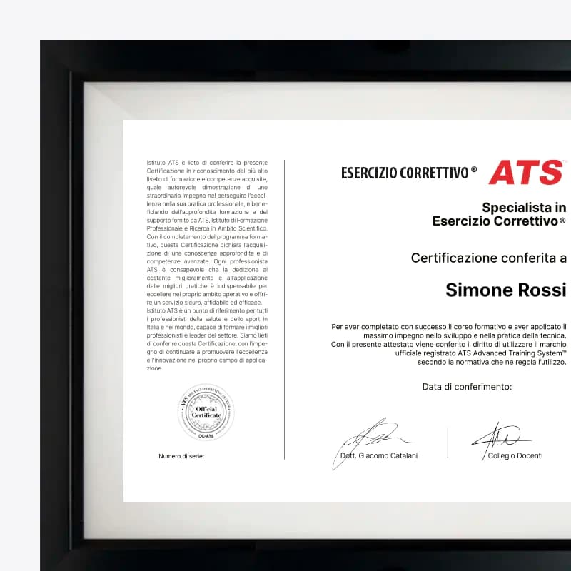 Certificazione Formazione Esercizio Correttivo